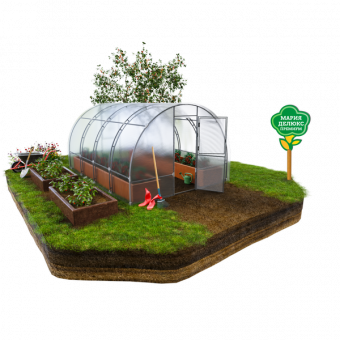 Теплица Мария Делюкс Премиум 8 метров с поликарбонатом Multigreen