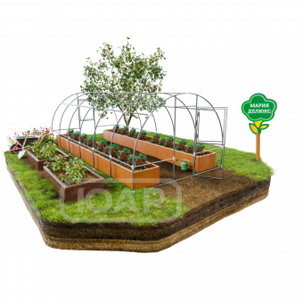 Теплица Мария Делюкс 6 метров с поликарбонатом Multigreen